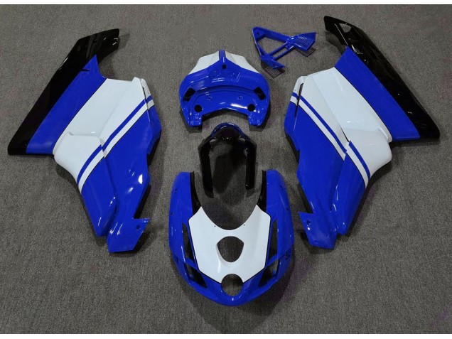 Bleu Brillant & Blanc 03-04 Ducati 749 999 Carénage Moto Bleu Brillant & Blanc 03-04 Ducati 749 999 Carénage Moto