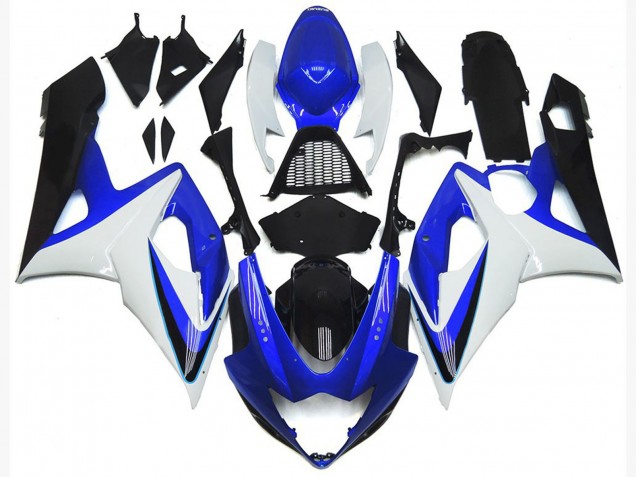 Bleu Brillant & Blanc 05-06 GSXR 1000 Carénage Moto Bleu Brillant & Blanc 05-06 GSXR 1000 Carénage Moto