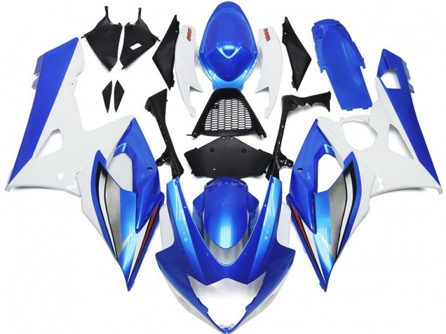 Bleu Brillant & Blanc 05-06 GSXR 1000 Carénage Moto Bleu Brillant & Blanc 05-06 GSXR 1000 Carénage Moto