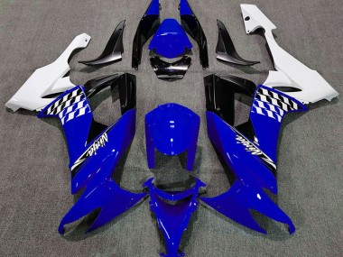 Bleu Brillant & Blanc 08-10 ZX10R Carénage Moto