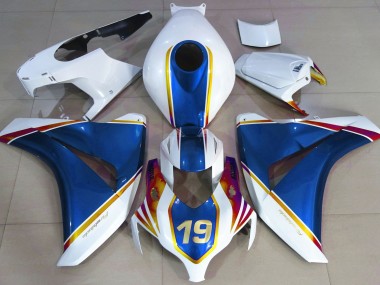 Bleu Brillant & Blanc 08-11 CBR1000RR Carénage Moto