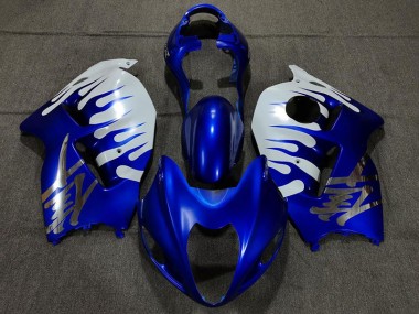 Bleu Brillant & Blanc 97-07 GSXR 1300 Carénage Moto