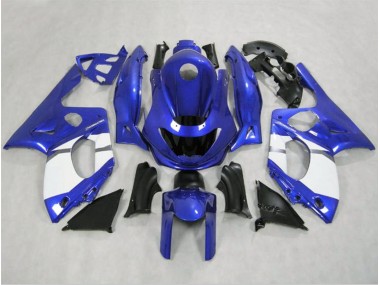 Bleu Brillant & Blanc 98-07 YZF600 Carénage Moto