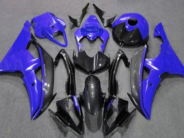 Bleu Brillant & Fiber De Carbone 08-16 R6 Carénage Moto