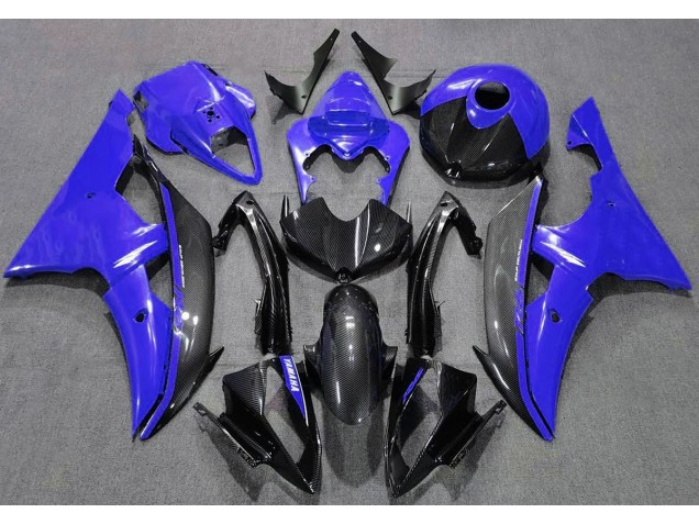 Bleu Brillant & Fiber De Carbone 08-16 R6 Carénage Moto