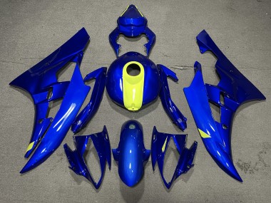 Bleu Brillant & Jaune Haute Visibilité 06-07 R6 Carénage Moto