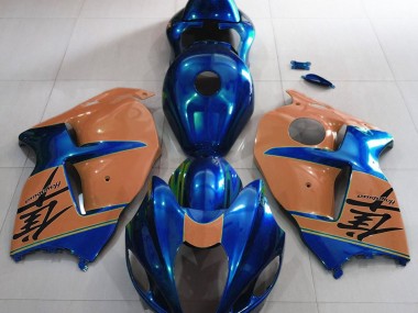 Bleu Brillant & Marron 97-07 GSXR 1300 Carénage Moto