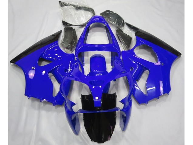 Bleu Brillant & Noir 00-02 ZX6R Carénage Moto Bleu Brillant & Noir 00-02 ZX6R Carénage Moto