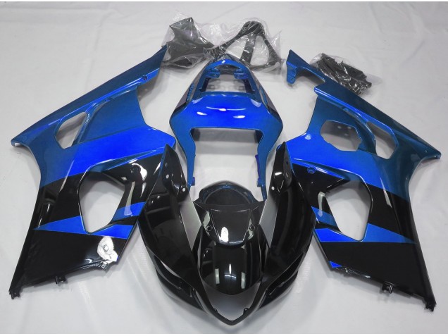 Bleu Brillant & Noir 03-04 GSXR 1000 Carénage Moto Bleu Brillant & Noir 03-04 GSXR 1000 Carénage Moto