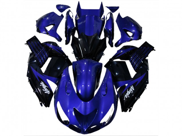 Bleu Brillant & Noir 06-11 ZX14R Carénage Moto