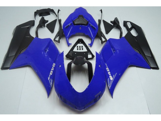 Bleu Brillant & Noir 07-14 Ducati 848 1098 1198 Carénage Moto Bleu Brillant & Noir 07-14 Ducati 848 1098 1198 Carénage Moto