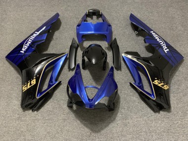 Bleu Brillant & Noir 09-12 Daytona 675 Carénage Moto