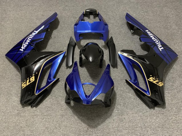 Bleu Brillant & Noir 09-12 Daytona 675 Carénage Moto Bleu Brillant & Noir 09-12 Daytona 675 Carénage Moto