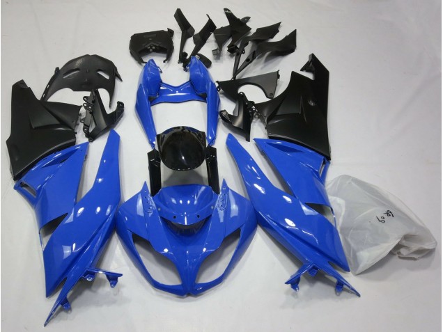 Bleu Brillant & Noir 09-12 ZX6R Carénage Moto Bleu Brillant & Noir 09-12 ZX6R Carénage Moto