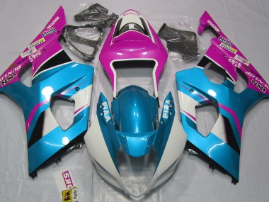 Bleu Brillant & Noir Mat 03-04 GSXR 1000 Carénage Moto