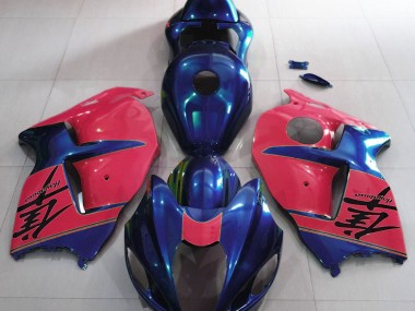 Bleu Brillant & Rouge 97-07 GSXR 1300 Carénage Moto