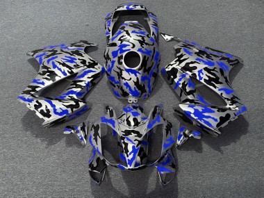 Bleu Camouflage 02-12 VFR800 Carénage Moto