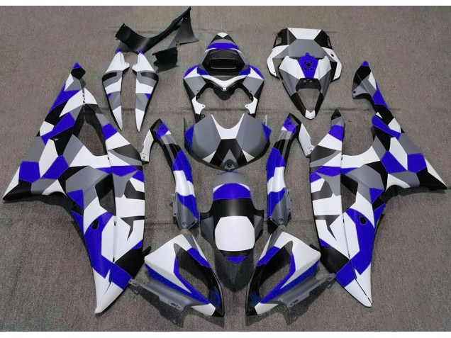 Bleu Camouflage Uni 08-16 R6 Carénage Moto Bleu Camouflage Uni 08-16 R6 Carénage Moto