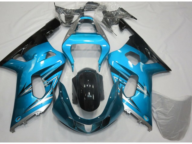 Bleu Clair & Argent 01-03 GSXR 600-750 Carénage Moto Bleu Clair & Argent 01-03 GSXR 600-750 Carénage Moto