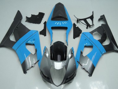 Bleu Clair Argent & Noir 03-04 GSXR 1000 Carénage Moto