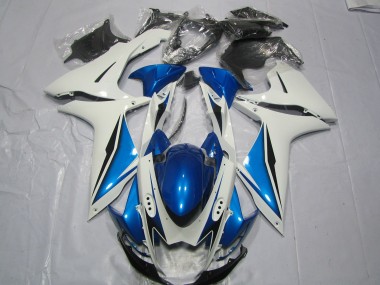 Bleu Clair & Blanc 11-24 GSXR 600-750 Carénage Moto