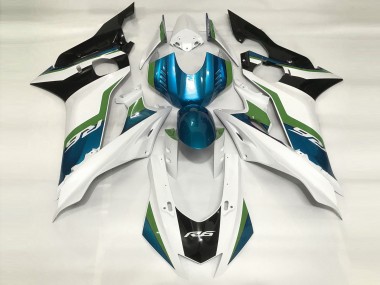 Bleu Clair & Blanc Brillant 17-21 R6 Carénage Moto