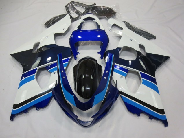 Bleu Clair Blanc & Noir 04-05 GSXR 600-750 Carénage Moto Bleu Clair Blanc & Noir 04-05 GSXR 600-750 Carénage Moto
