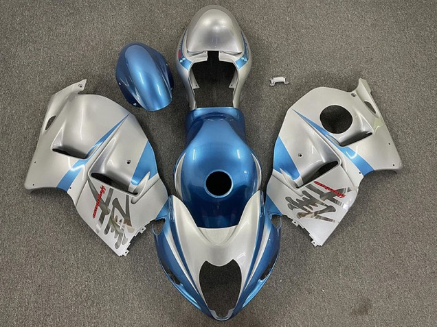 Bleu Clair Brillant & Argent 97-07 GSXR 1300 Carénage Moto
