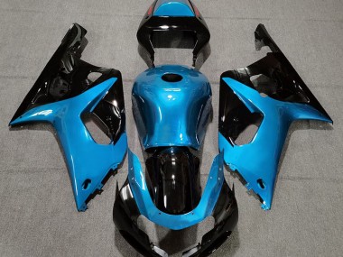 Bleu Clair Brillant & Noir 01-03 GSXR 600-750 Carénage Moto