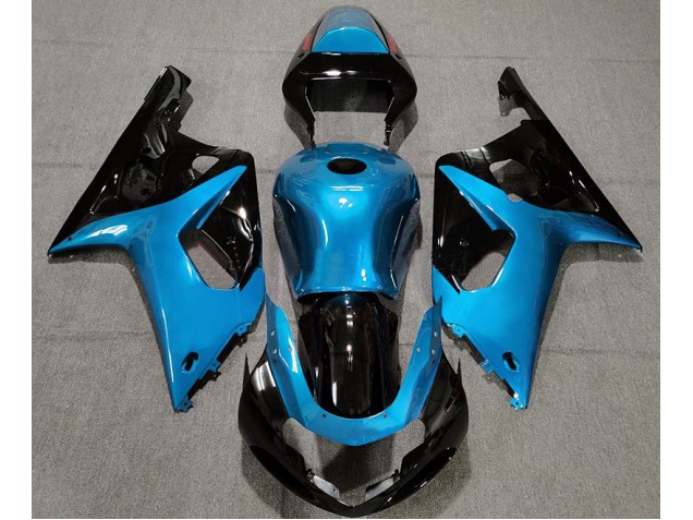 Bleu Clair Brillant & Noir 01-03 GSXR 600-750 Carénage Moto Bleu Clair Brillant & Noir 01-03 GSXR 600-750 Carénage Moto