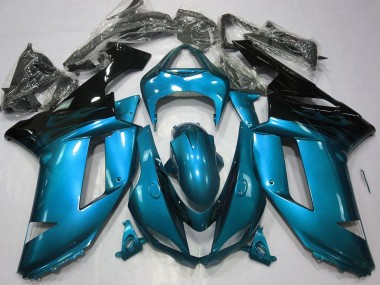 Bleu Clair Brillant & Noir 07-08 ZX6R Carénage Moto