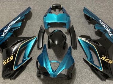Bleu Clair Brillant & Noir 09-12 Daytona 675 Carénage Moto