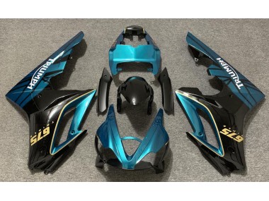 Bleu Clair Brillant & Noir 09-12 Daytona 675 Carénage Moto