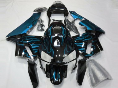 Bleu Clair Flamme 03-04 CBR600RR Carénage Moto