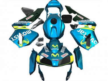 Bleu Clair Movistar 03-04 CBR600RR Carénage Moto