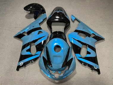 Bleu Clair Nacré & Noir 01-03 GSXR 600-750 Carénage Moto