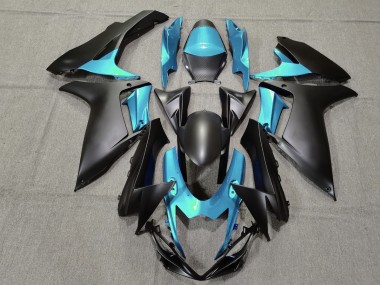Bleu Clair & Noir Mat 11-24 GSXR 600-750 Carénage Moto