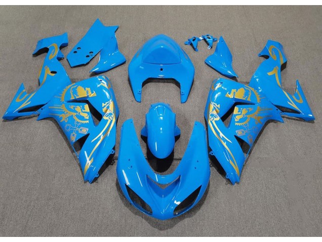 Bleu Clair & Or 06-07 ZX10R Carénage Moto Bleu Clair & Or 06-07 ZX10R Carénage Moto