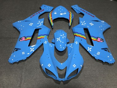 Bleu Clair Personnalisé 07-08 ZX6R Carénage Moto