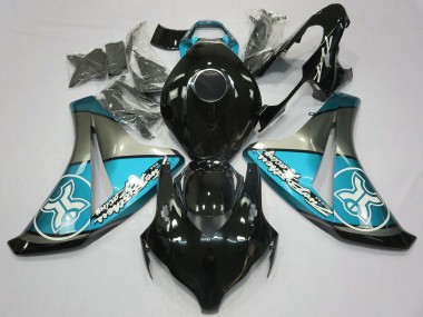 Bleu Clair Sur Noir Personnalisé 08-11 CBR1000RR Carénage Moto