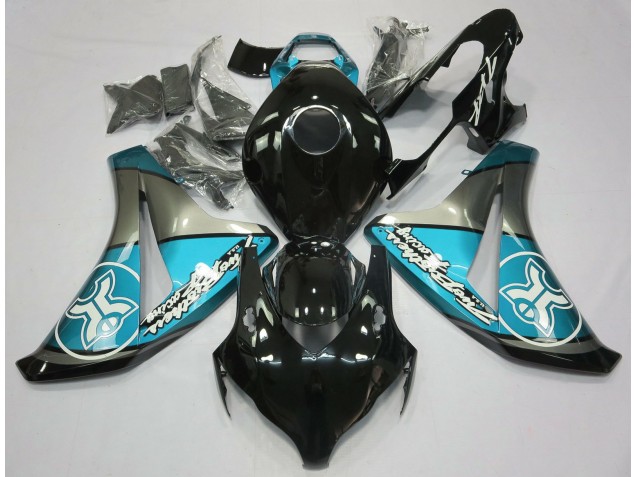 Bleu Clair Sur Noir Personnalisé 08-11 CBR1000RR Carénage Moto Bleu Clair Sur Noir Personnalisé 08-11 CBR1000RR Carénage Moto