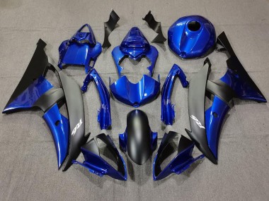 Bleu Foncé & Noir Mat 08-16 R6 Carénage Moto