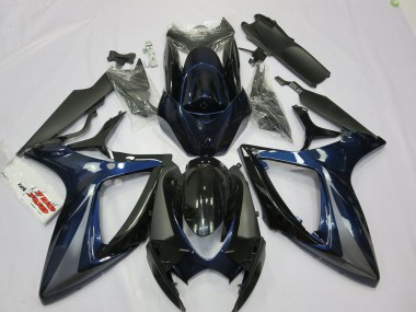 Bleu & Gris 06-07 GSXR 600-750 Carénage Moto