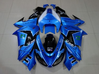 Bleu Liquide & Logos 06-07 ZX10R Carénage Moto