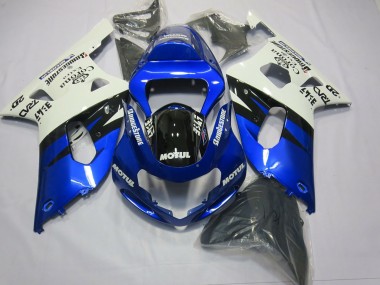 Bleu & Noir 01-03 GSXR 600-750 Carénage Moto