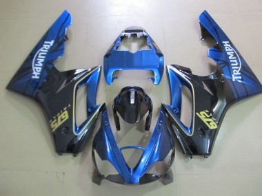 Bleu & Noir 06-08 Daytona 675 Carénage Moto