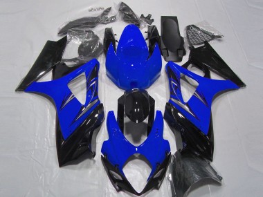 Bleu & Noir 07-08 GSXR 1000 Carénage Moto