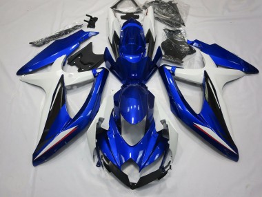 Bleu Noir & Blanc 08-10 GSXR 600-750 Carénage Moto