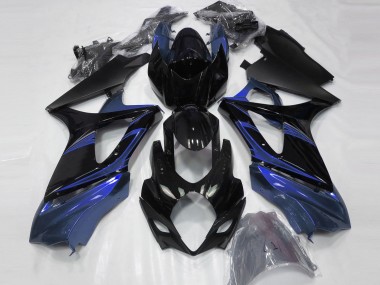 Bleu & Noir Brillant 07-08 GSXR 1000 Carénage Moto