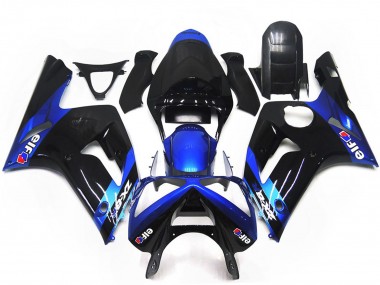 Bleu & Noir Brillant Elf 03-04 ZX6R Carénage Moto
